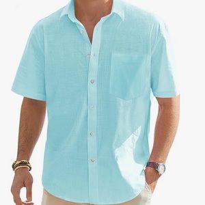NWT J. VER Men's 3XL Cotton Linen Short Sleeve Shirts